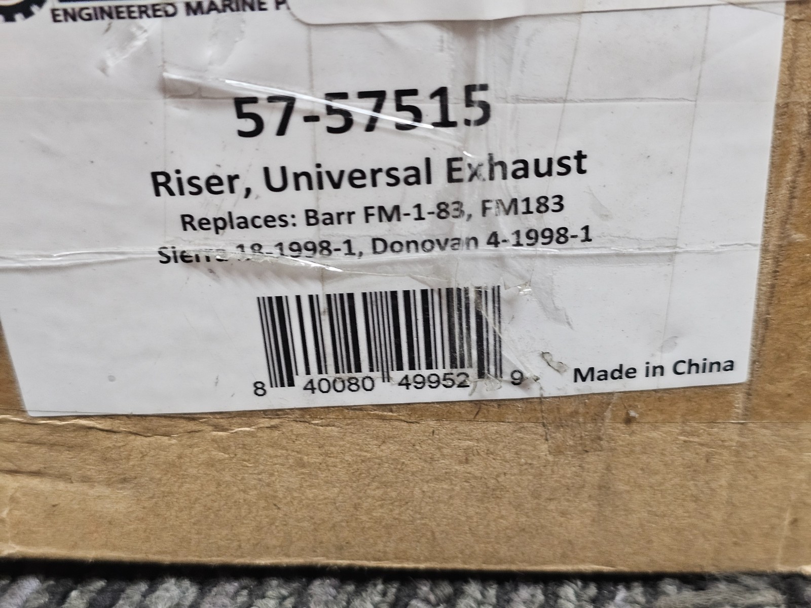 Emp 57-57515 Center Riser Exhaust Elbow for For ﻿Ford Small Block 302-351 C.I.D.