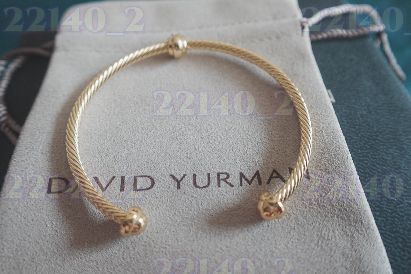 NewDavidYurman18K.GOLD Single Station Emerald Bracelet 7.5inch