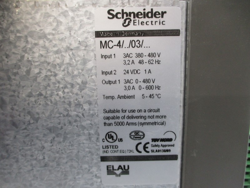 SCHNEIDER ELECTRIC MC-4/11/03/400 13130245 380-480VAC 3.2A UNMP