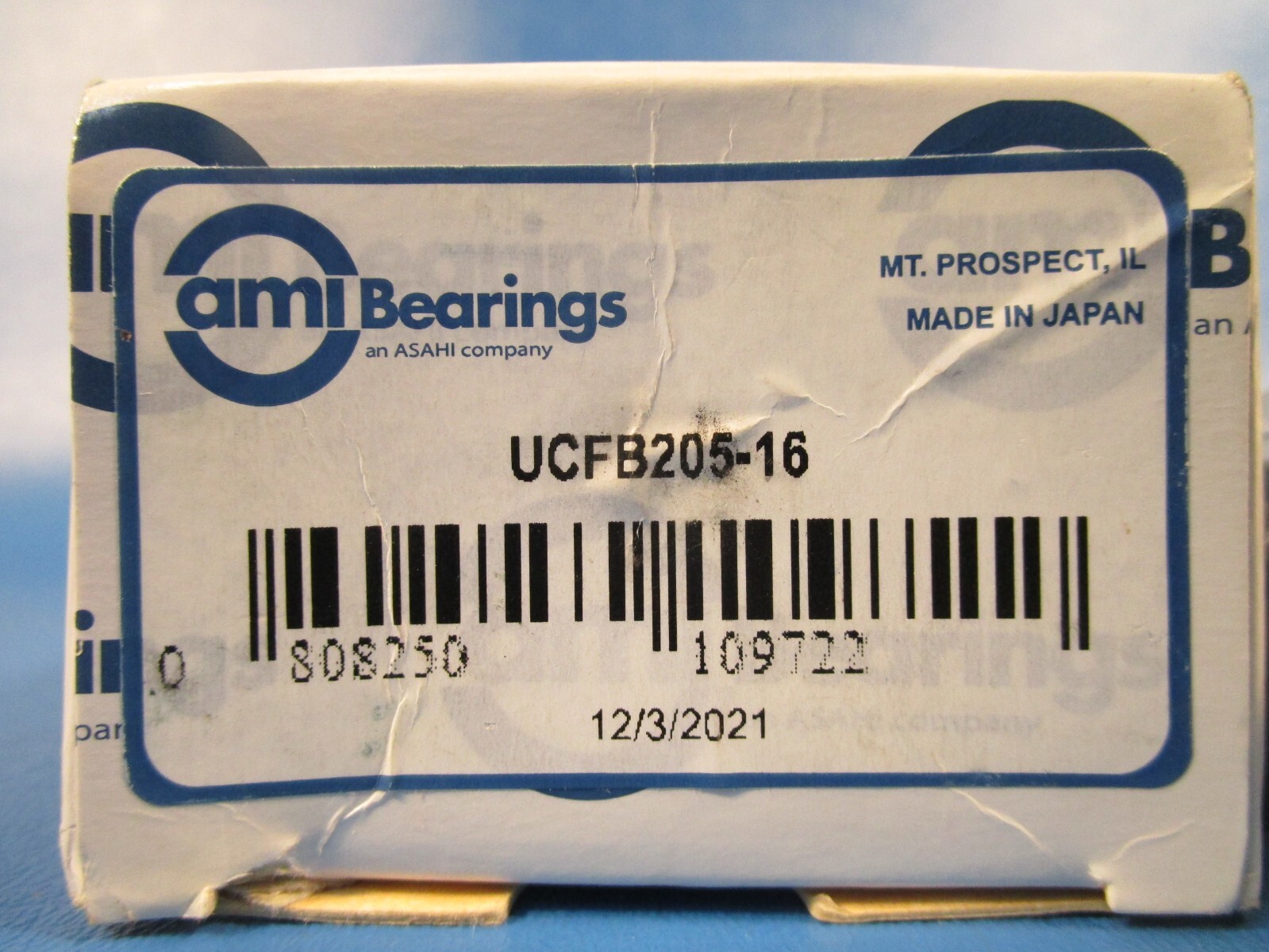 AMI ASAHI UCFB205-16 , 1” Bore Flange-Mount Ball Bearing Unit – 3-Bolt Bracket