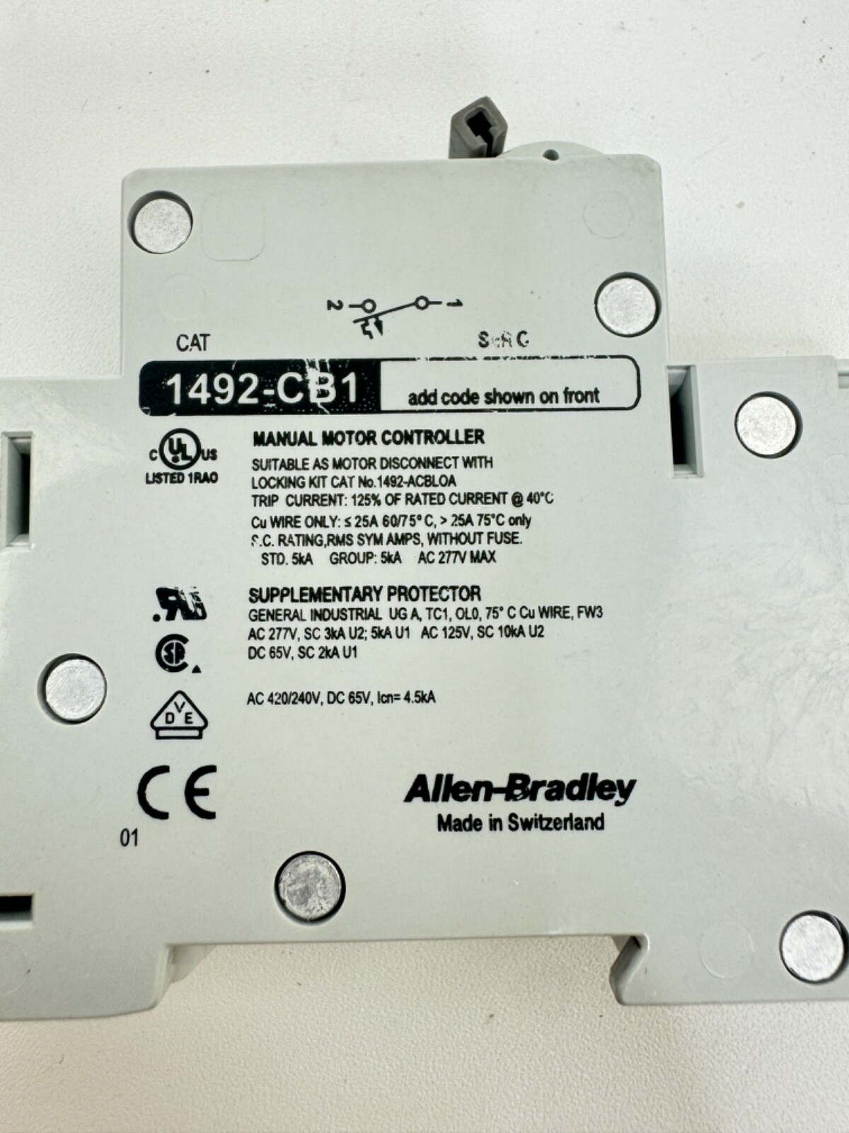 Lot of Allen Bradley 1492-CB1 G015 & 1492-CB1 G020