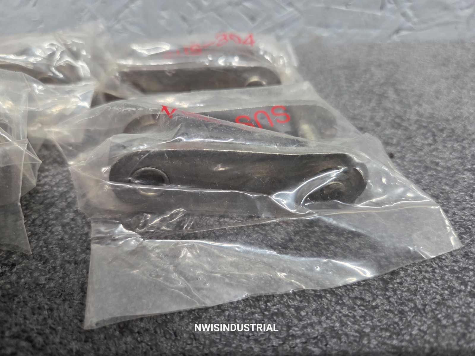 Qty. 4- 2080 Stainless Steel Roller Chain Offset Half Link