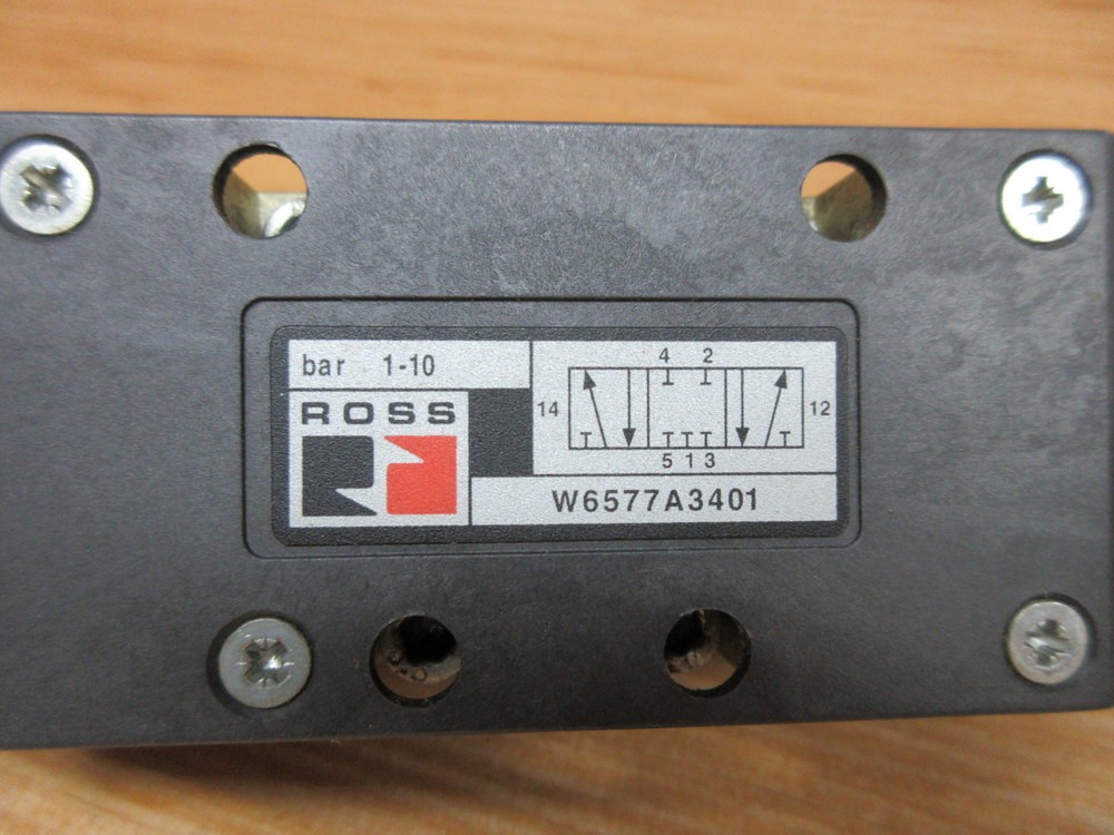 Ross W6577A3401 Pneumatic Valve (2) 24 VDC Coils