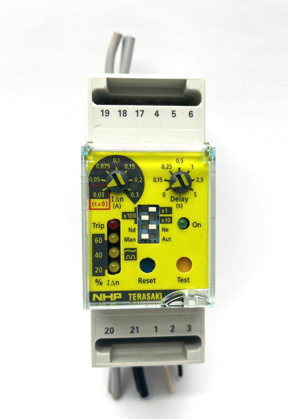 NHP Terasaki D2-S RD3AF11BN Earth Leakage Relay Delta Din 2P 30A 24V IME USED