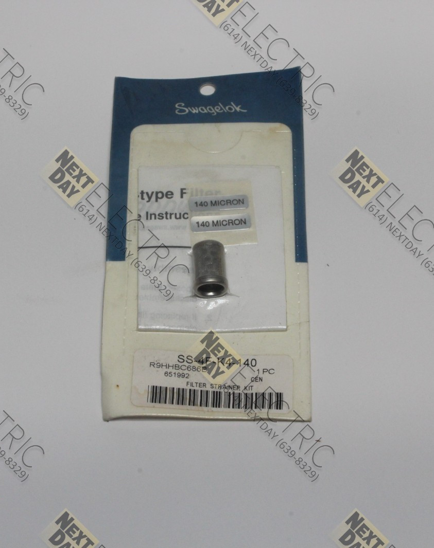 Swagelok, SS-4F-K4-140, R9HHBC686B, 140 Micron Filter Element Strainer