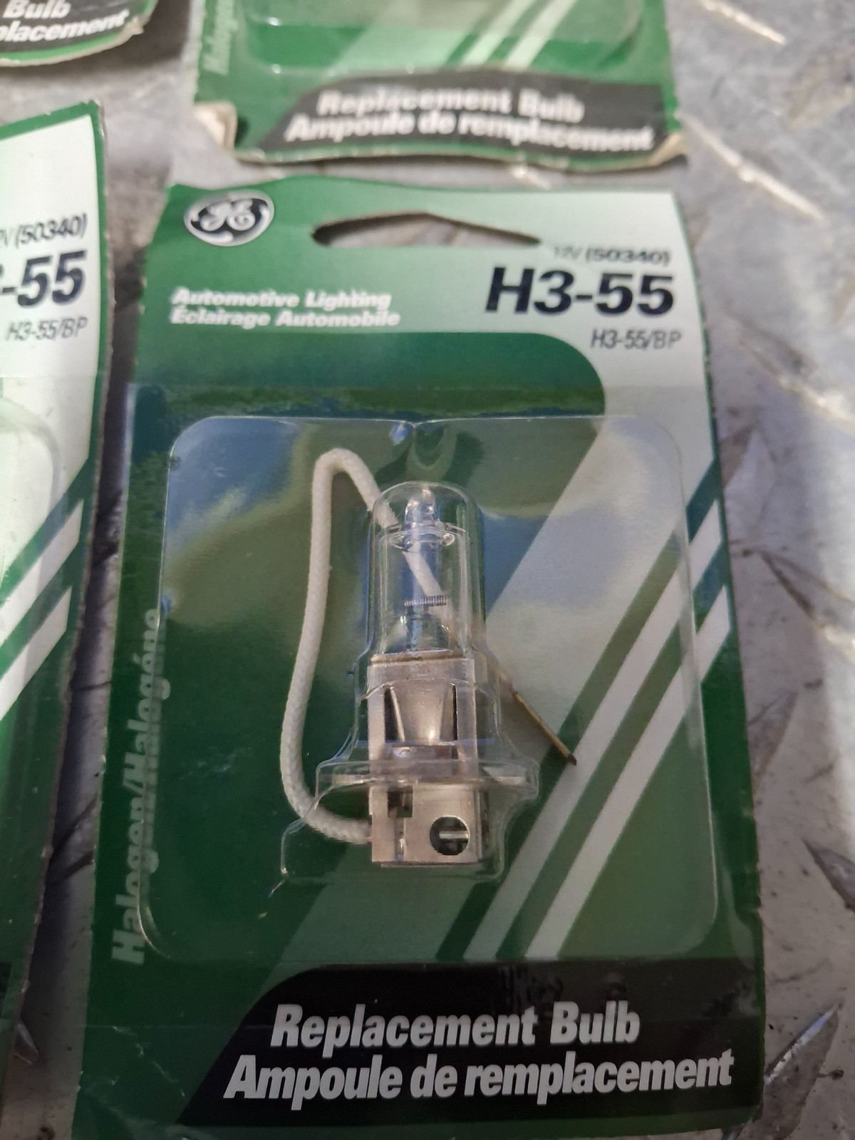 GE H3-55 Halogen Replacement Fog Lamp Bulbs 12V 55W Automotive Lighting 50340