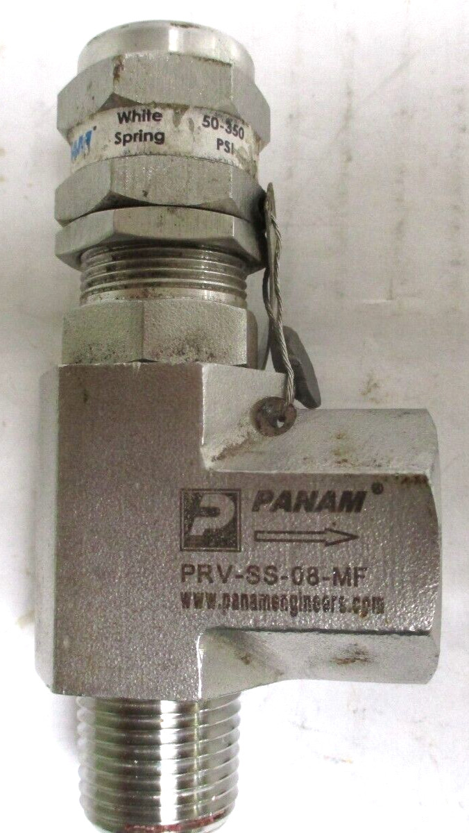PANAM , PRV-SS-08-MM , RELIEF VALVE , 1/2″ MxF NPT , SET @ 142-149 PSI