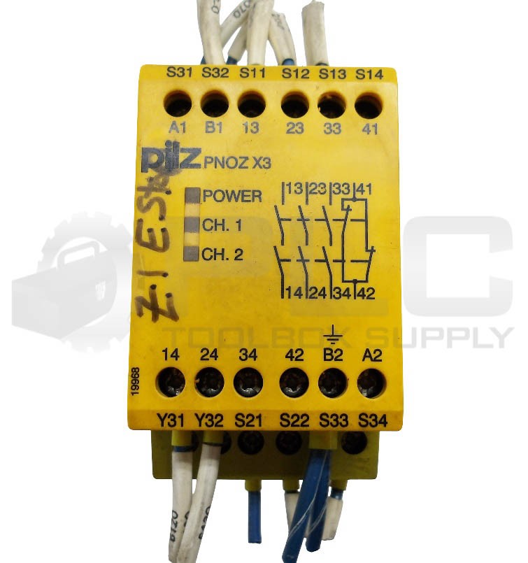 PILZ PN0Z X3 24VAC 24VDC 3N/O 1N/C 1SO SAFETY RELAY 24VDC 24VAC