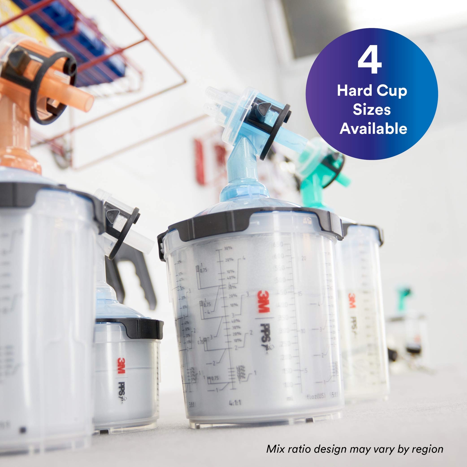 3M PPS .0 Spray Gun Cups 6001 Standard Ounces Use with Paint Gun and PPS .