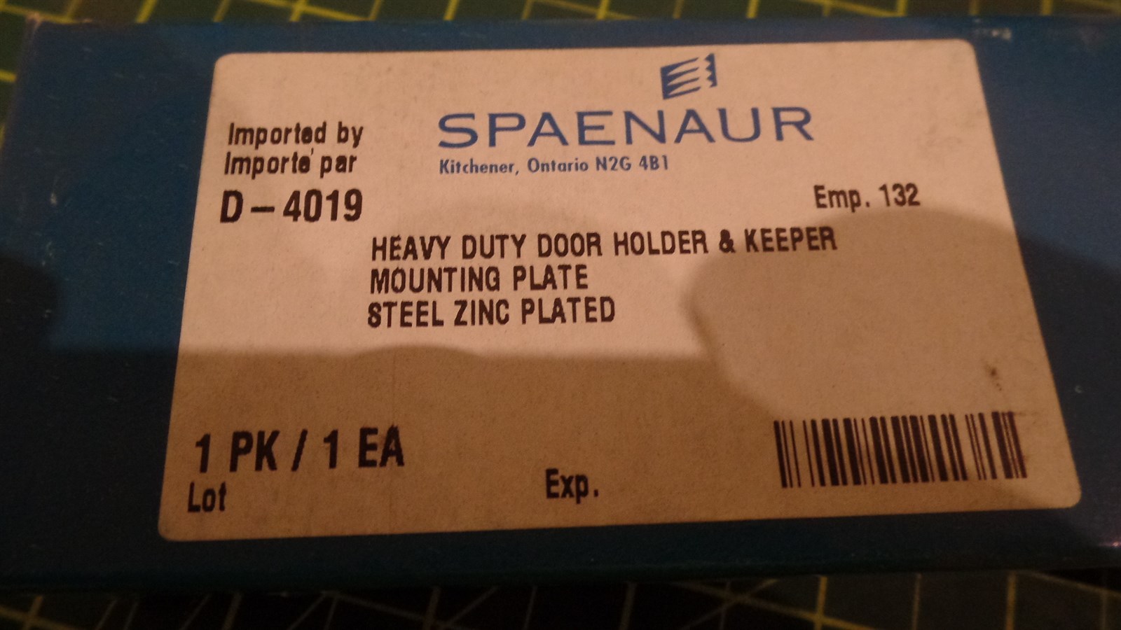 SUPERPAC 540 / 600 DOOR HOLDER LATCH ASSEMBLY, SP405-1, 405-1, SPAENAUR D-4019