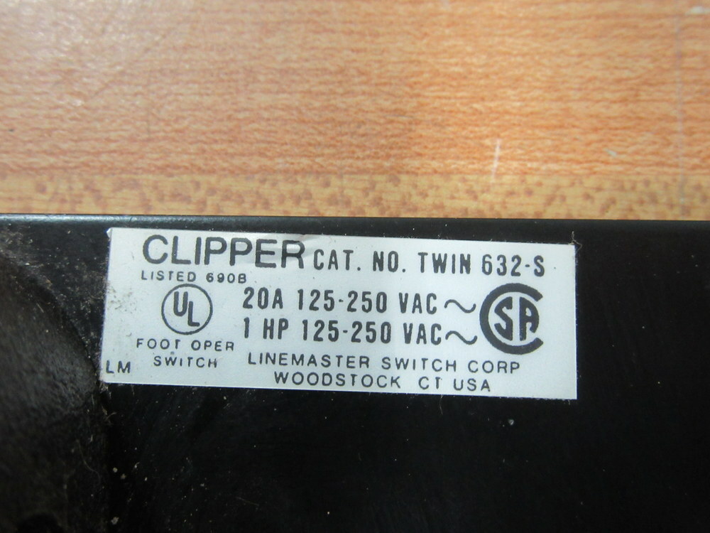 Linemaster Switch TWIN 632-S Clipper Foot Pedal TWIN632S Left Pedal Only