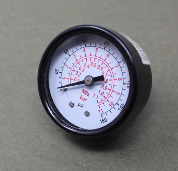Pressure Gauge 1-5/8 Diameter 0-160 PSI 0-11 Mpa