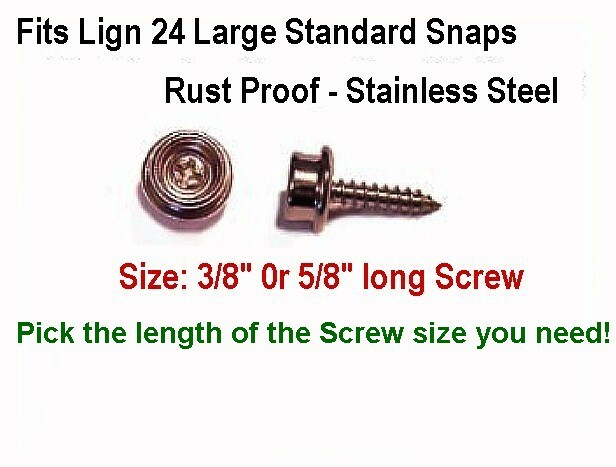 SCREW STUDS – Stainless steel, Snaps Fasteners 50 parts 5/8″ Marine, Boat CANVAS