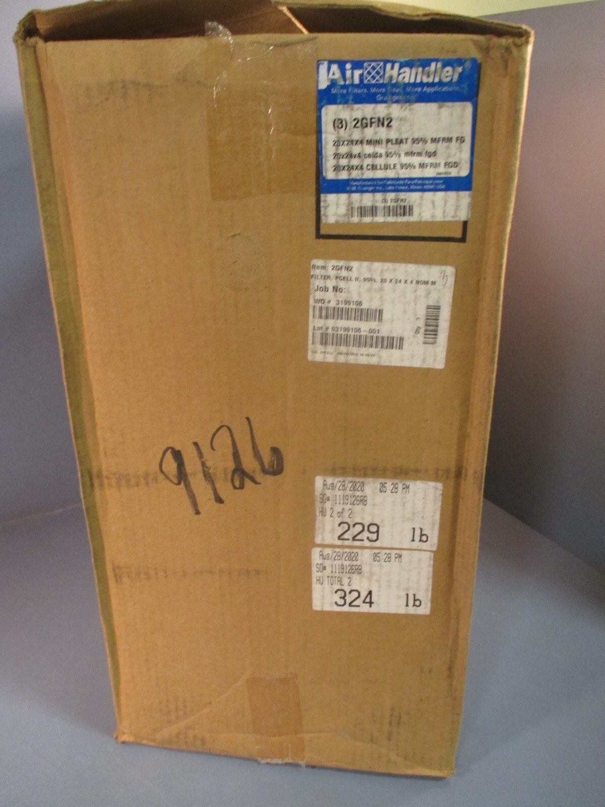 Air Handler Mini Pleat Air Filter 20″ x 24″ x 4″ 95% MFRM FG 2GFN2