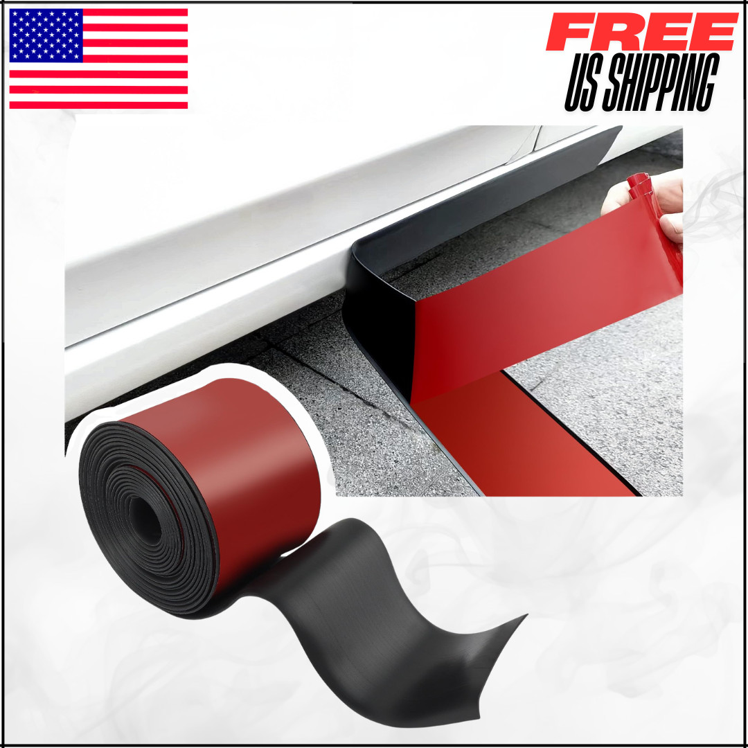 Car Bumper Protector Guard Side Skirts Crashworthy Upgrade Rubber 13’*3.15″