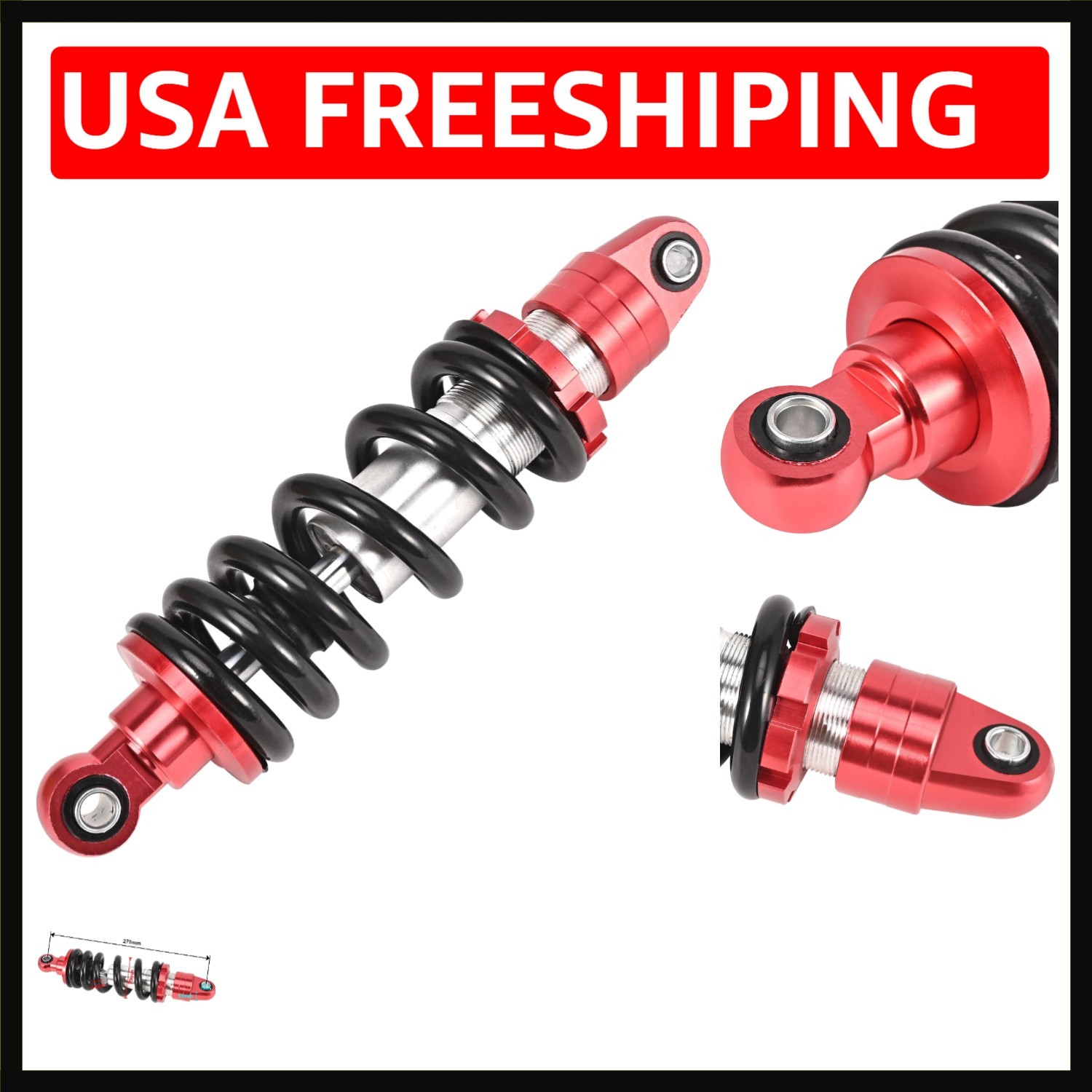 980LB Rear Shock Absorber, 250mm/260mm/270mm/280mm/290mm Shock Absorber Suspensi