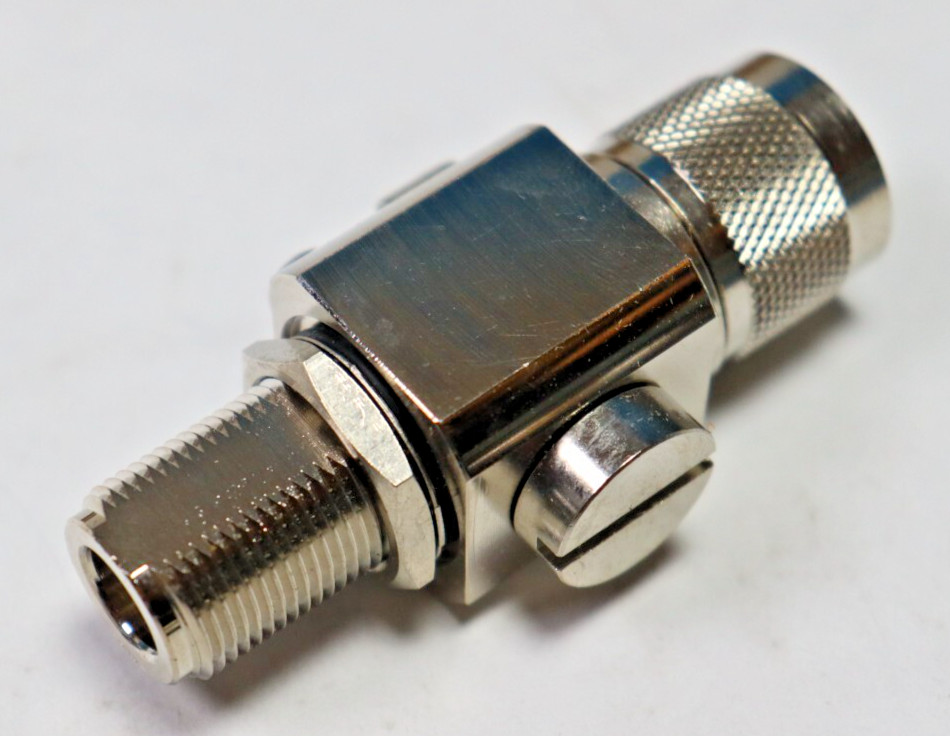 New L-Com AL6-NMNFB-9 Bulkhead Lightning Protector 0-3GHz 90V