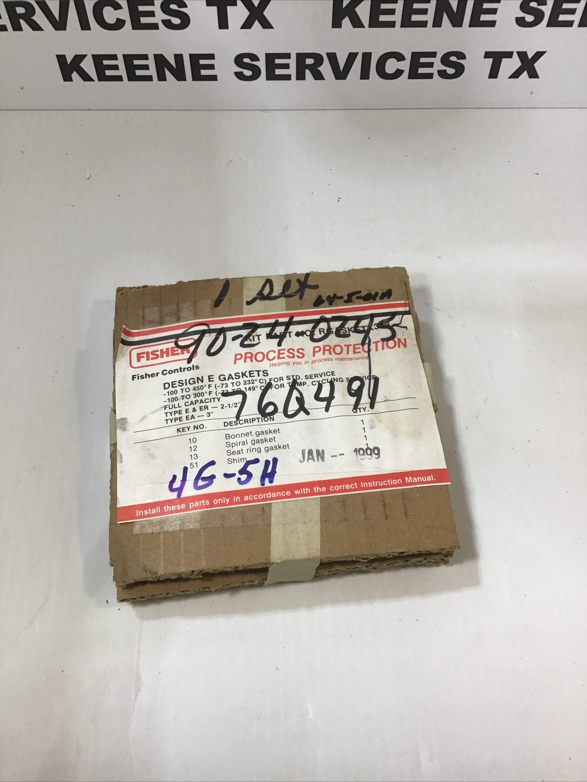 Fisher RGASKETX342 GASKET KIT, 21/2” Type E/ER