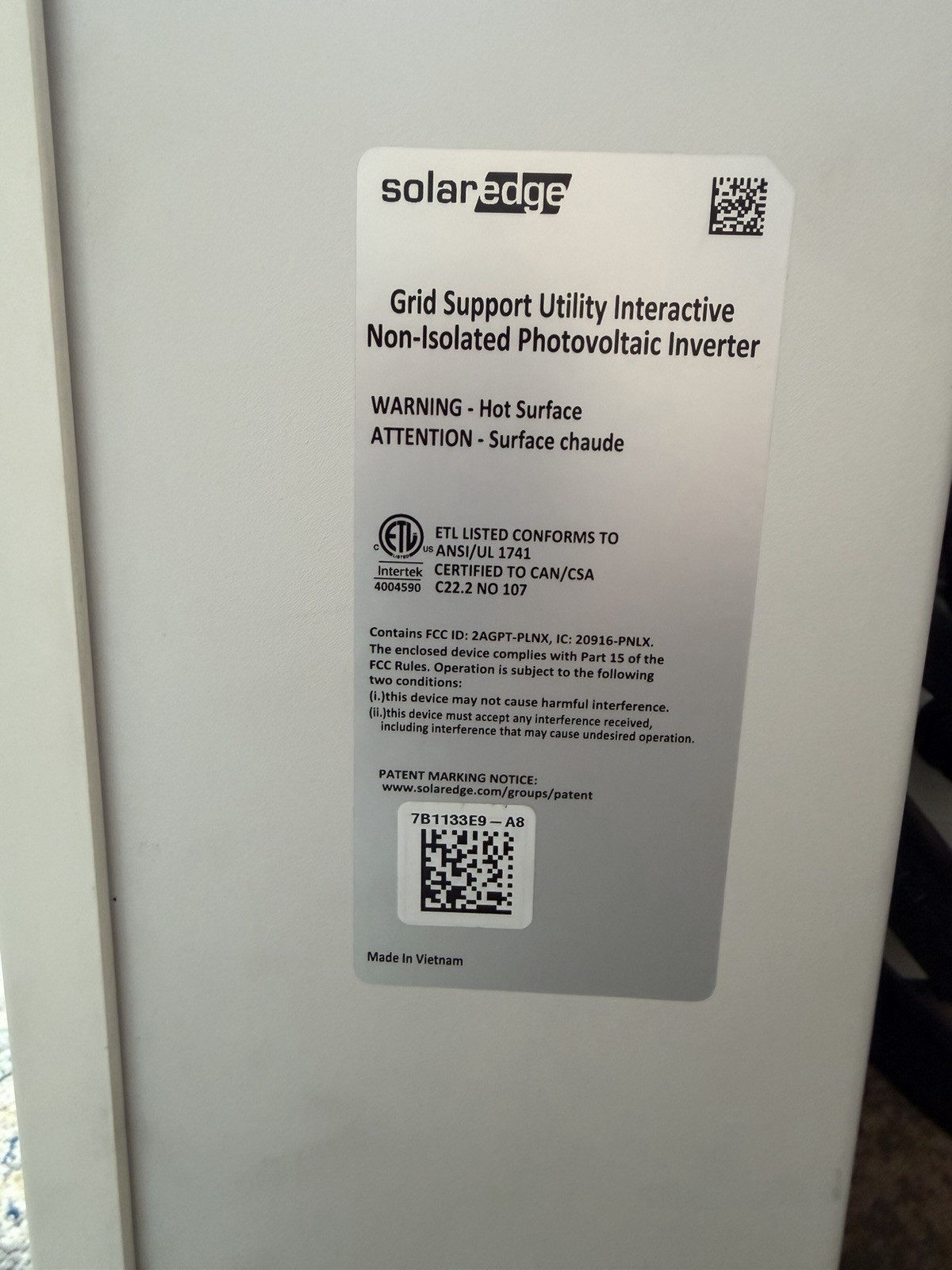 SolarEdge 3-Phase Inverter Synergy Manager SE-TRI-US00IBNS4