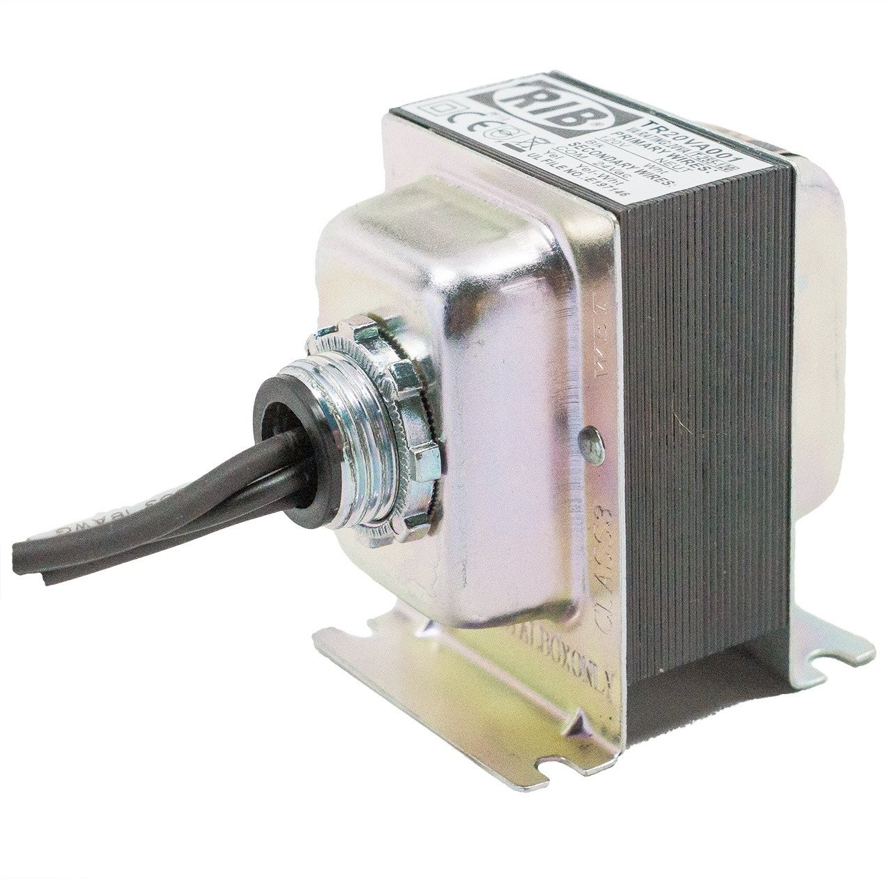 Rib TR20VA001 120 to 24 VAC 20VA -30 to 140 F Foot and Single Threaded HUB
