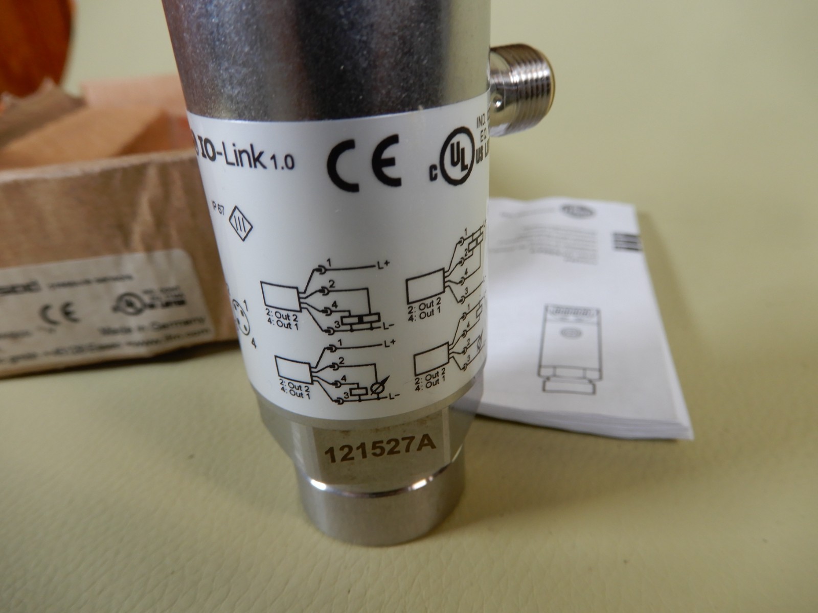 IFM Electronic Pressure Sensor PN2221 PN-250-SBN14-MRFKG/US NOS