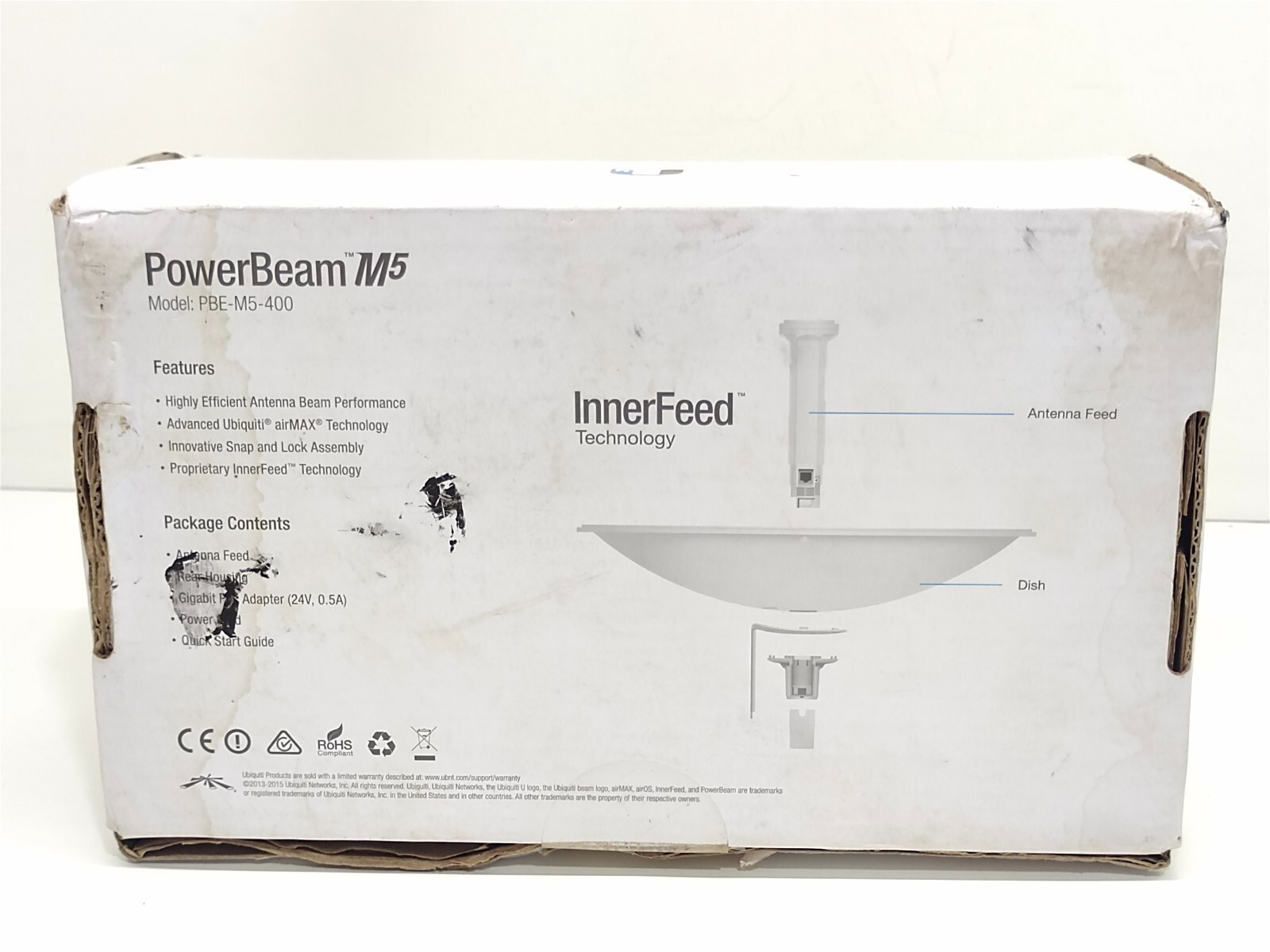 UBIQUITI NETWORKS PBE-M5-400 POWERBEAM M5 (FREE SHIPPING)