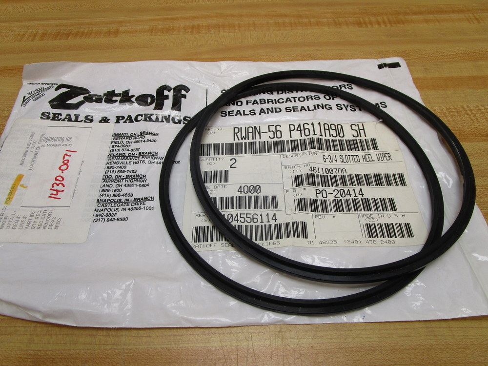 Zatkoff RWAN-56 P4611A90 SH 6-3/4″ Wiper RWAN56P4611A90SH (Pack of 2)