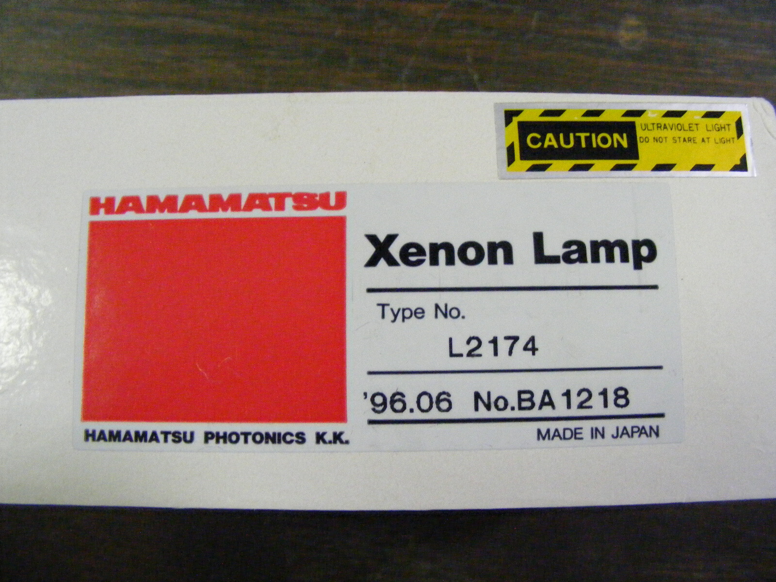 Hamamatsu L2174 Xenon Lamp NOS (a34) (a)