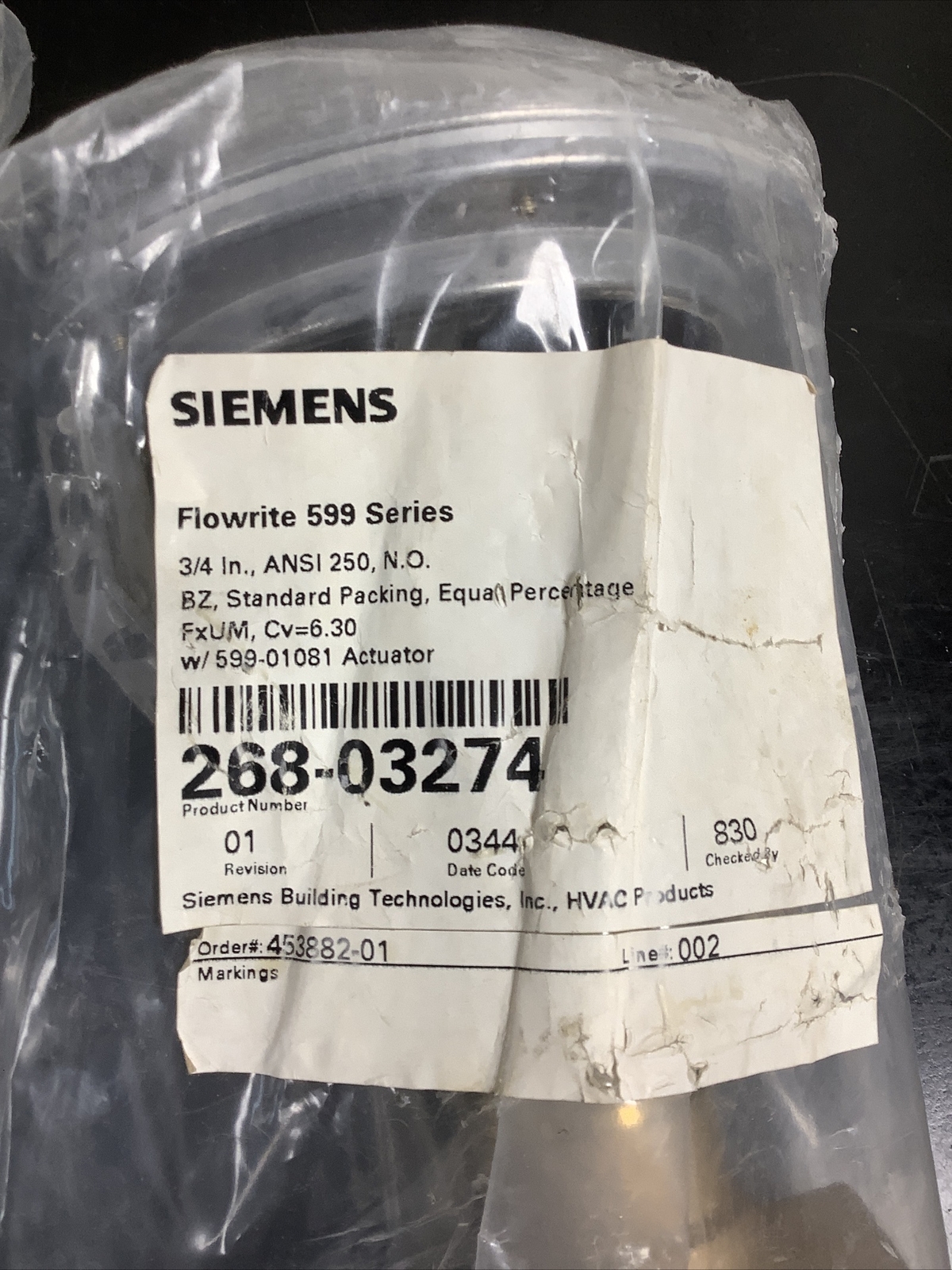 SIEMENS 599 Series MODEL 010344 Flowrite