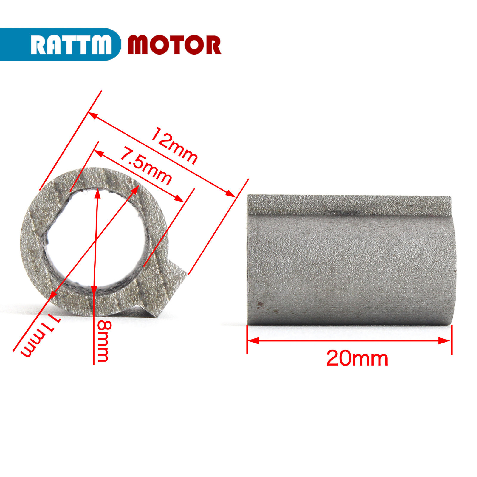 【US】8x11mm Motor Shaft Sleeve 8mm to 11mm Adapter for NMRV030 Worm Gear Reducer