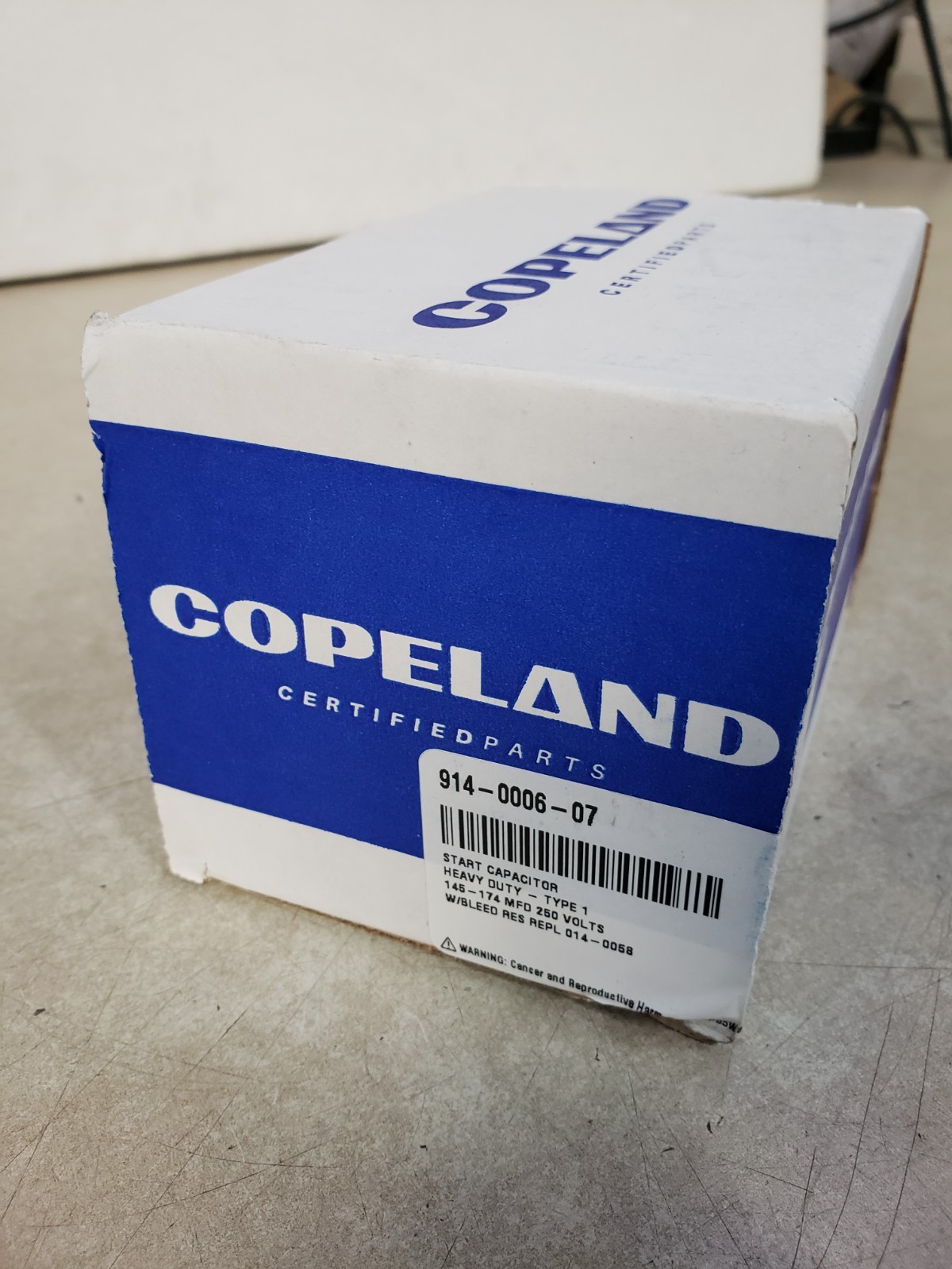 Copeland 914-0006-07 Capacitor Start Kit 145-174mfd @ 250V