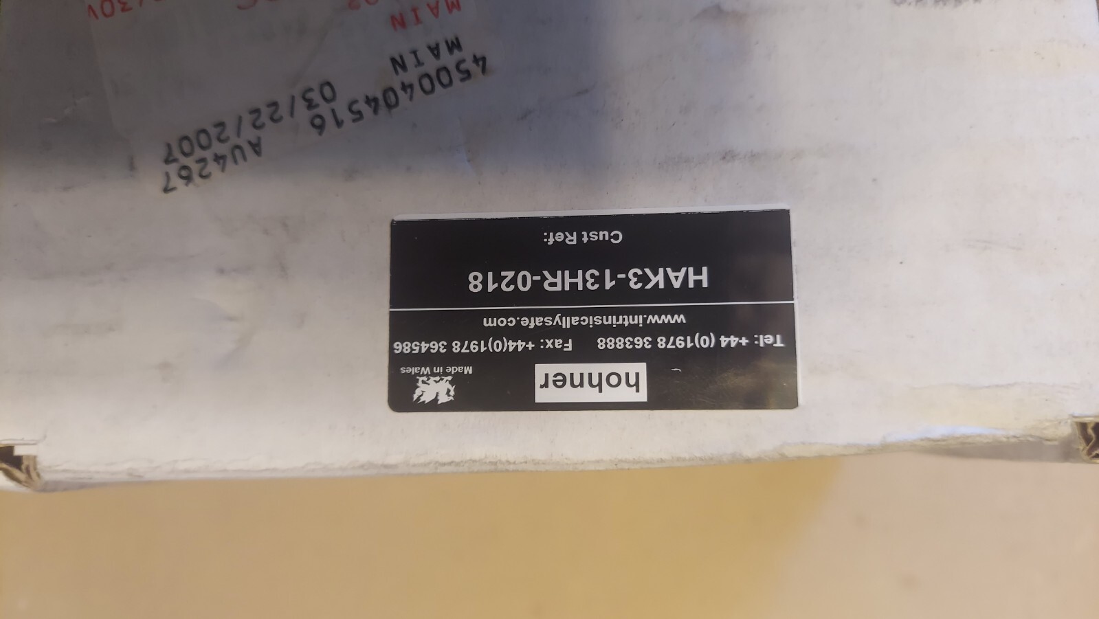 New Hohner HAK3-13HR-0218 Encoder Original box is in rough shape