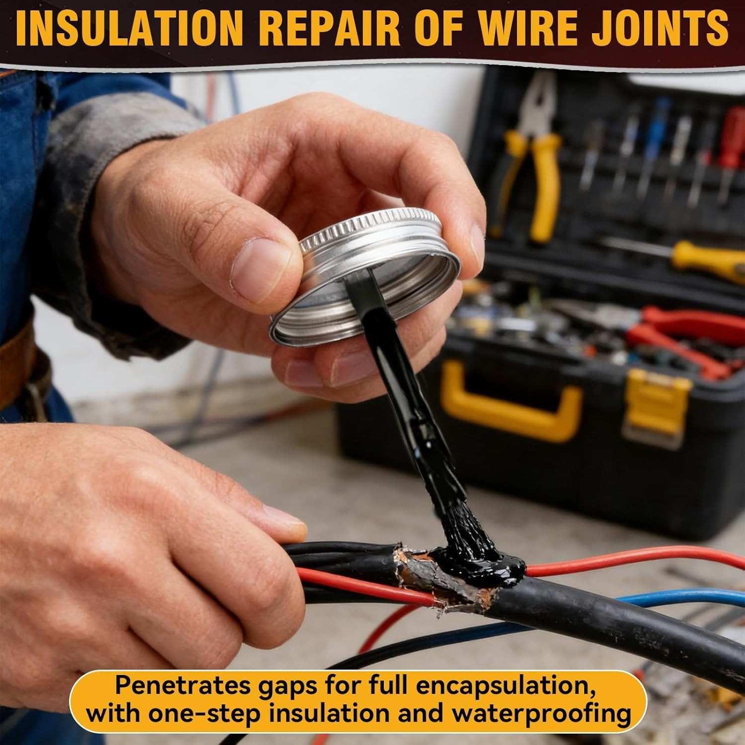Liquid Electrical Tape – Black Liquid Wire Insulation, Waterproof & Heat Resista