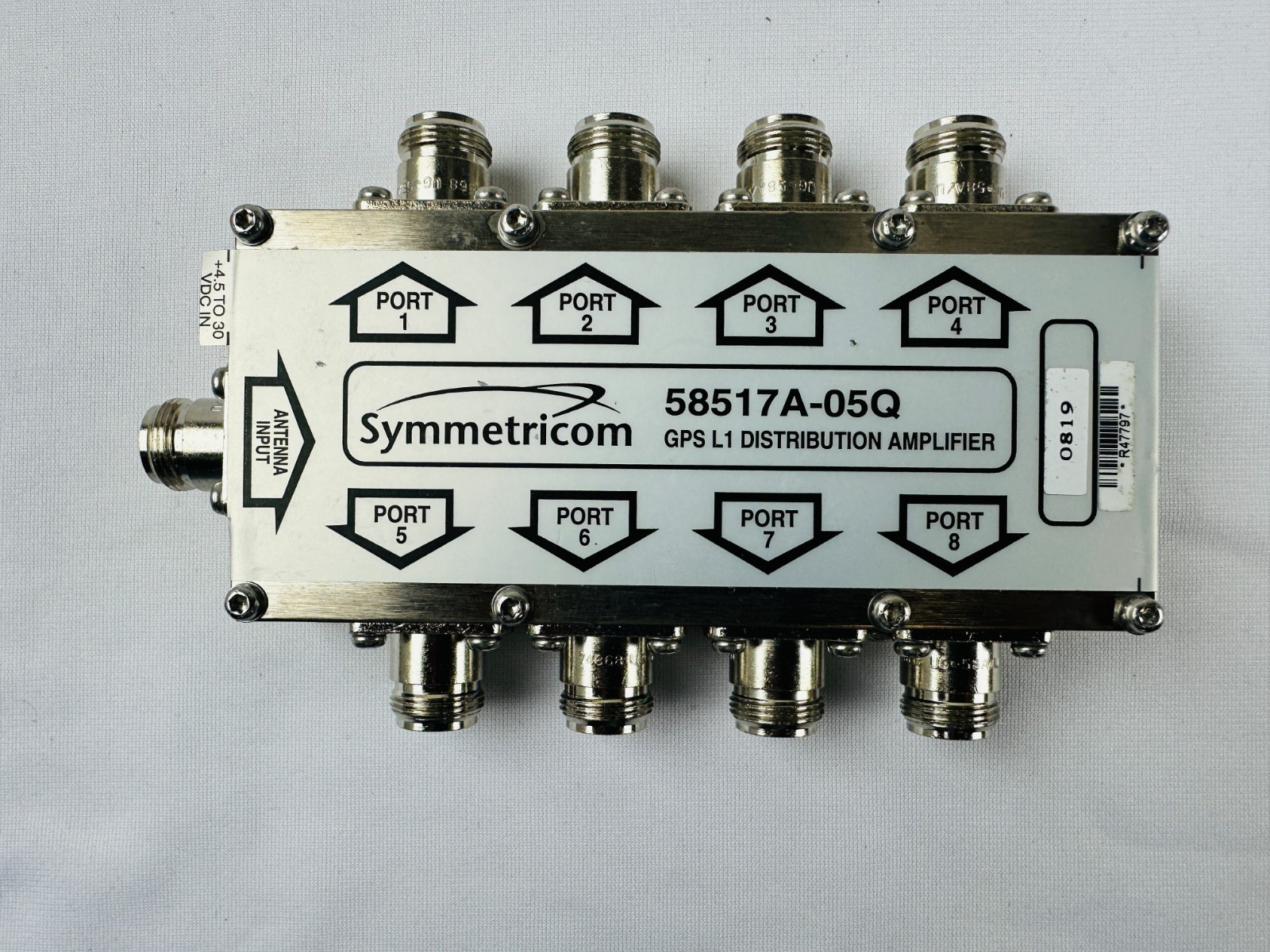 Symmetricom 58517A-05Q GPS L1 Distribution Amplifier