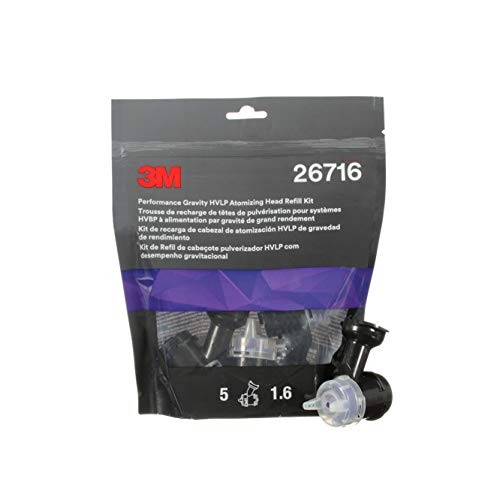3M 26716 Performance Gravity HVLP Atomizing Head Refill Kit 5 Pack