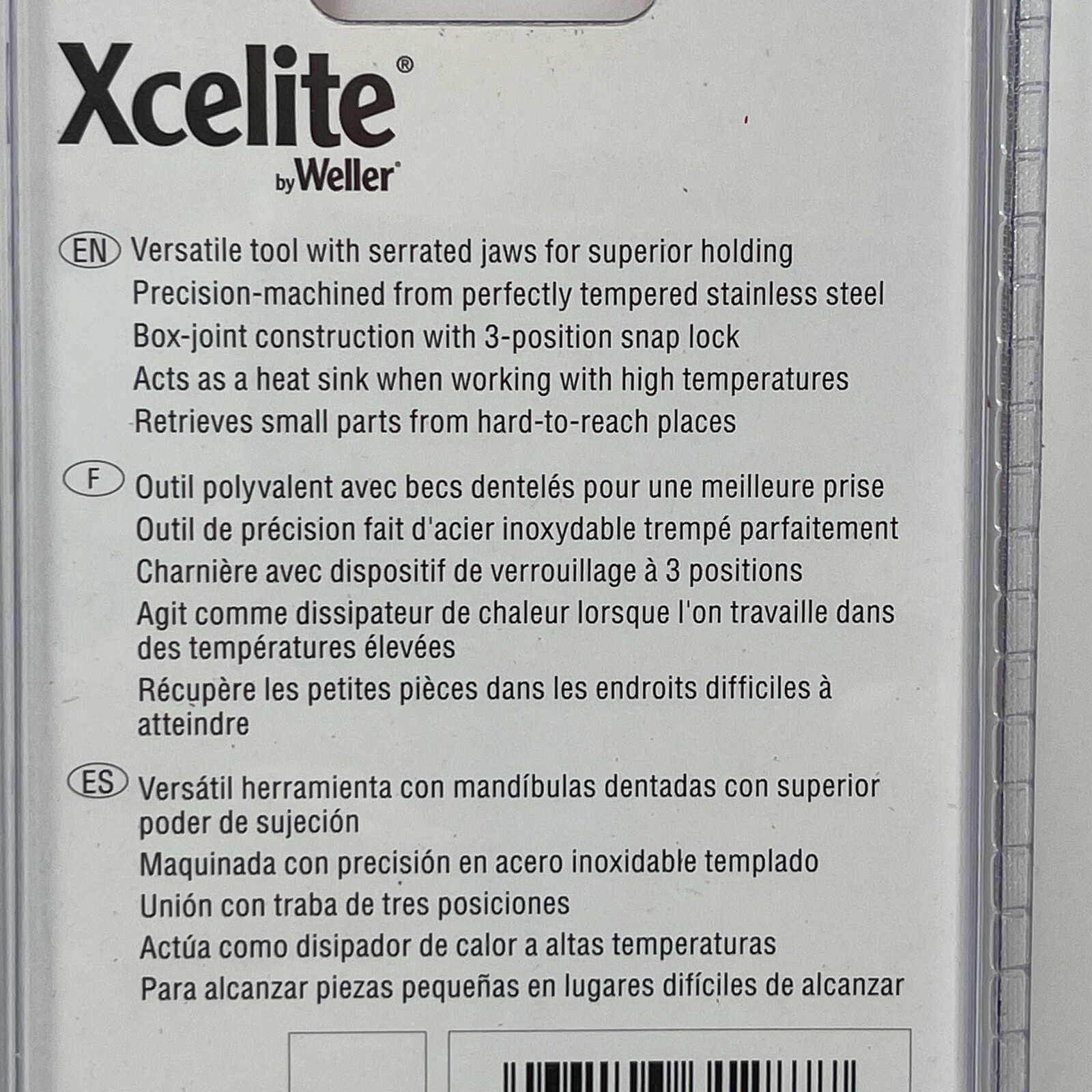 Xcelite by Weller 5-1/2 Inch Straight Nose Seizer Forceps w Serrated Jaws 42HVN