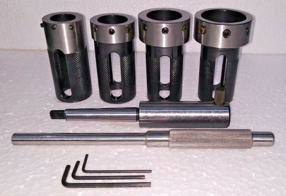 Lathe Tailstock Die Holder Set Of 4 Floating Type MT1 SHANK Holds Imperial Die