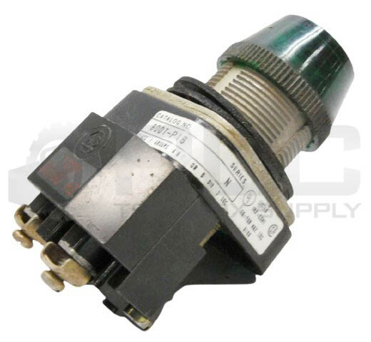 LOT OF 5 ALLEN BRADLEY 800T-P16G /N GREEN PILOT LIGHT, 120V 50/60Hz, 800T-P16