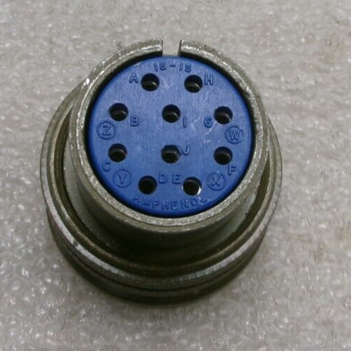AMPHENOL 18-1S CIRCULAR CONNECTOR SOCKET 10-PIN w/ 90° Split Shell #289D
