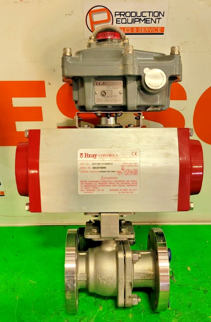 🟠FLOW-TEK 2″ FLANGED BALL VALVE BRAY CONTROLS PESSCO OFFERING 1 G092524-3-4 🗽