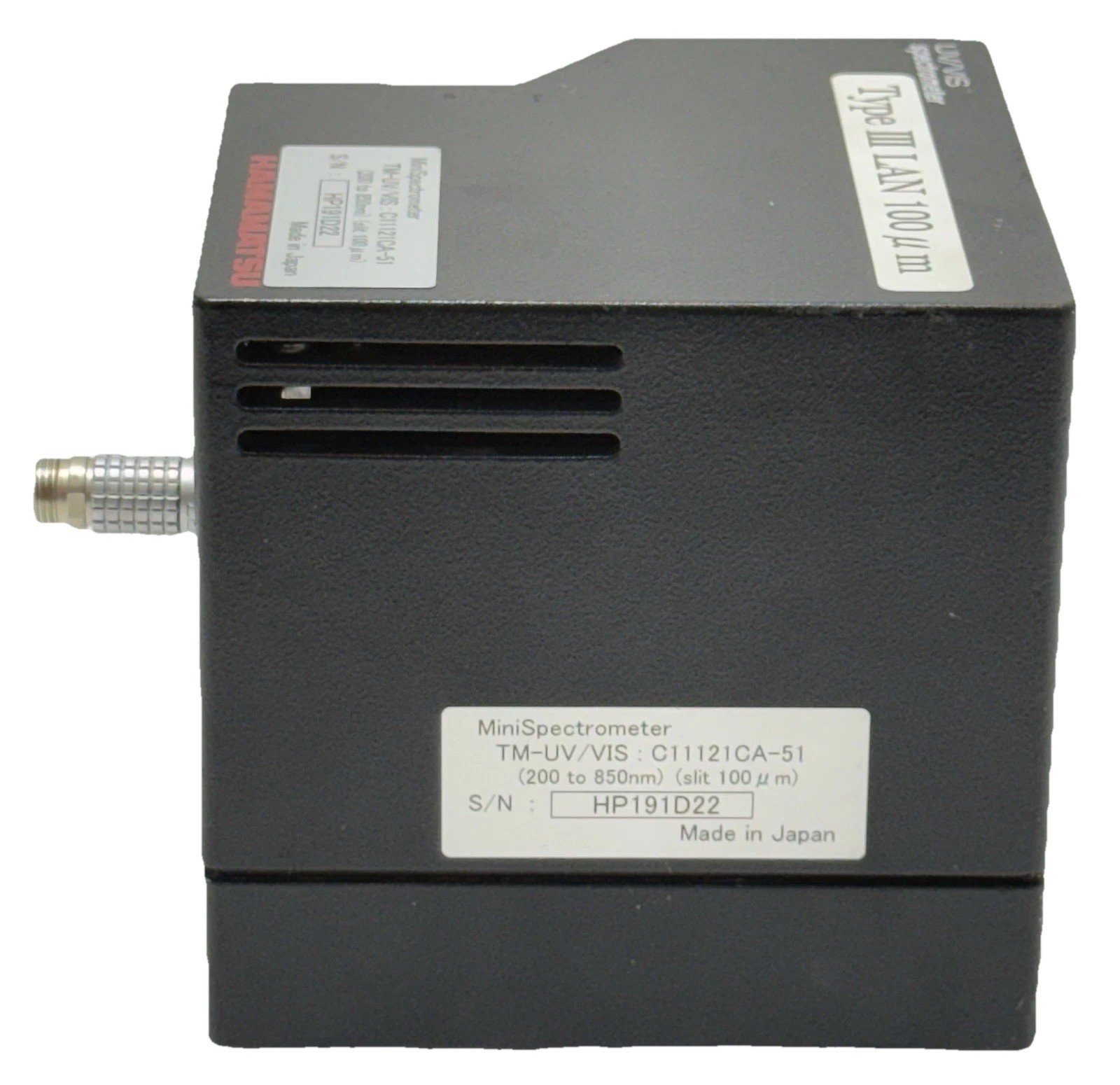 Hamamatsu MiniSpectrometer TM-UV/VIS C11121CA-51