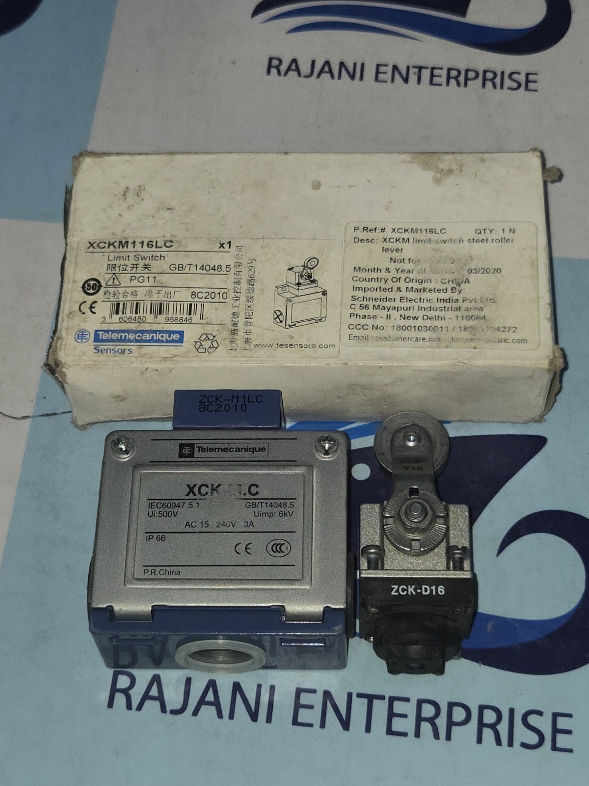 NEW Telemecanique XCK-M.C Limit Switch with Head ZCK-D16 500V 6kV IP66