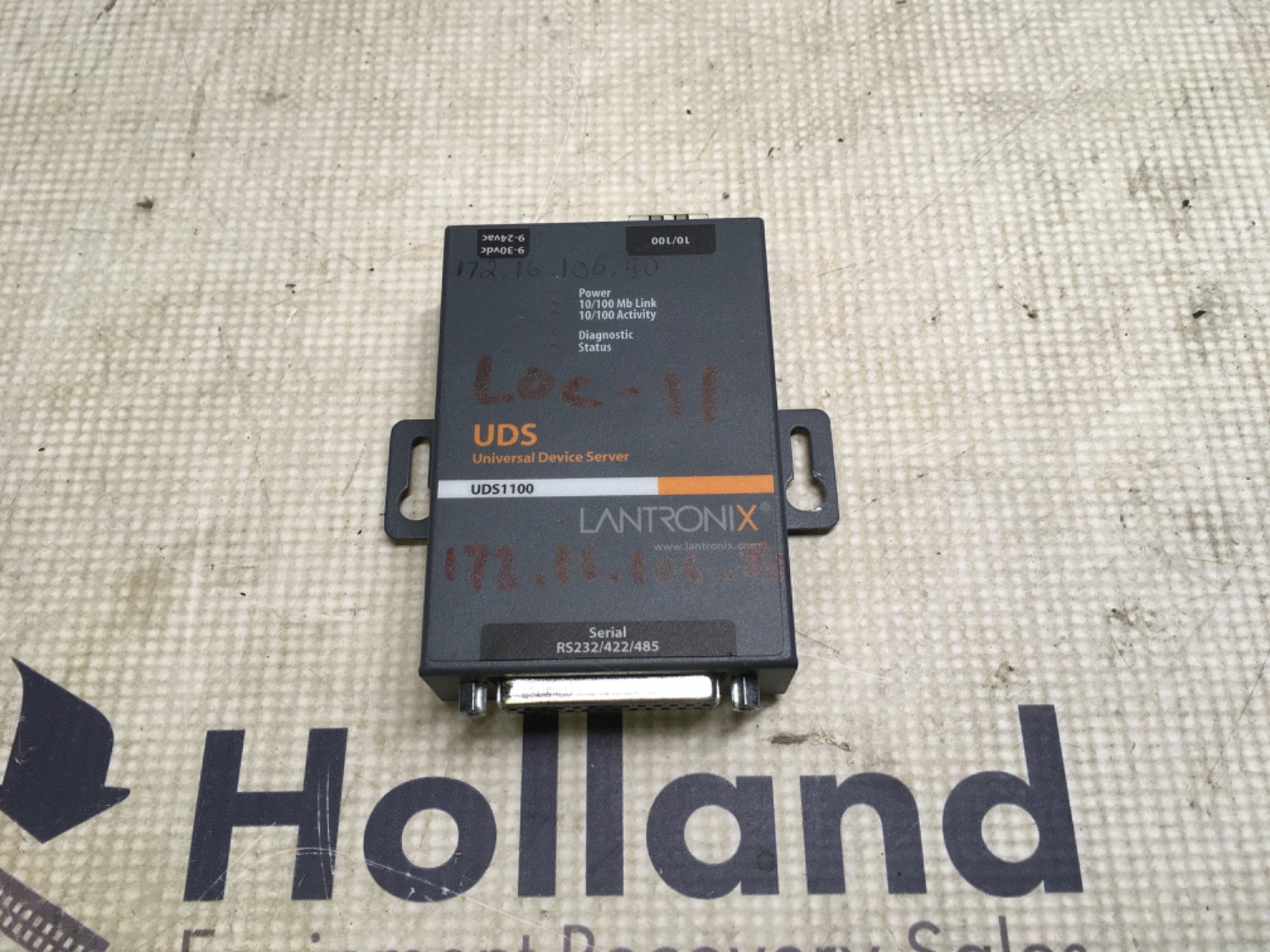 Lantronix Universal Device Server, UDS1100, RS232/422/485, pre-owned, OC-3-3