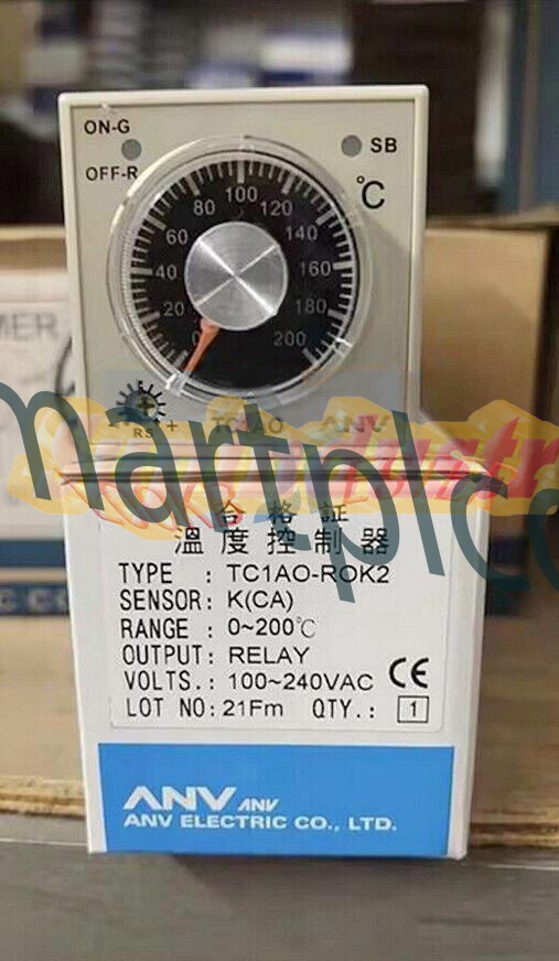 .1Pcs ANV temperature controller TC1AO-RPK2 0~200″C 100-240VAC New