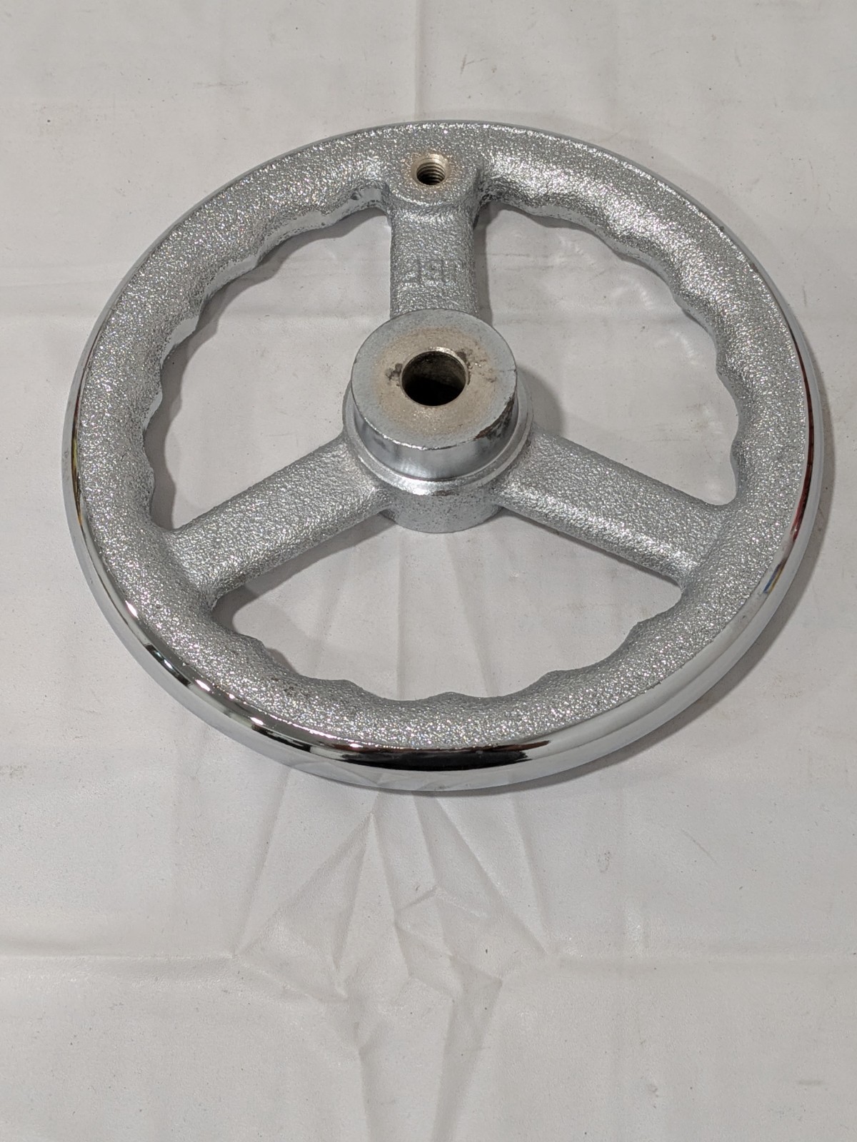GIBRALTAR 8″ Spoked Straight Handwheel: Chrome-Plated 3 Spokes FCIHW-8-STR-G
