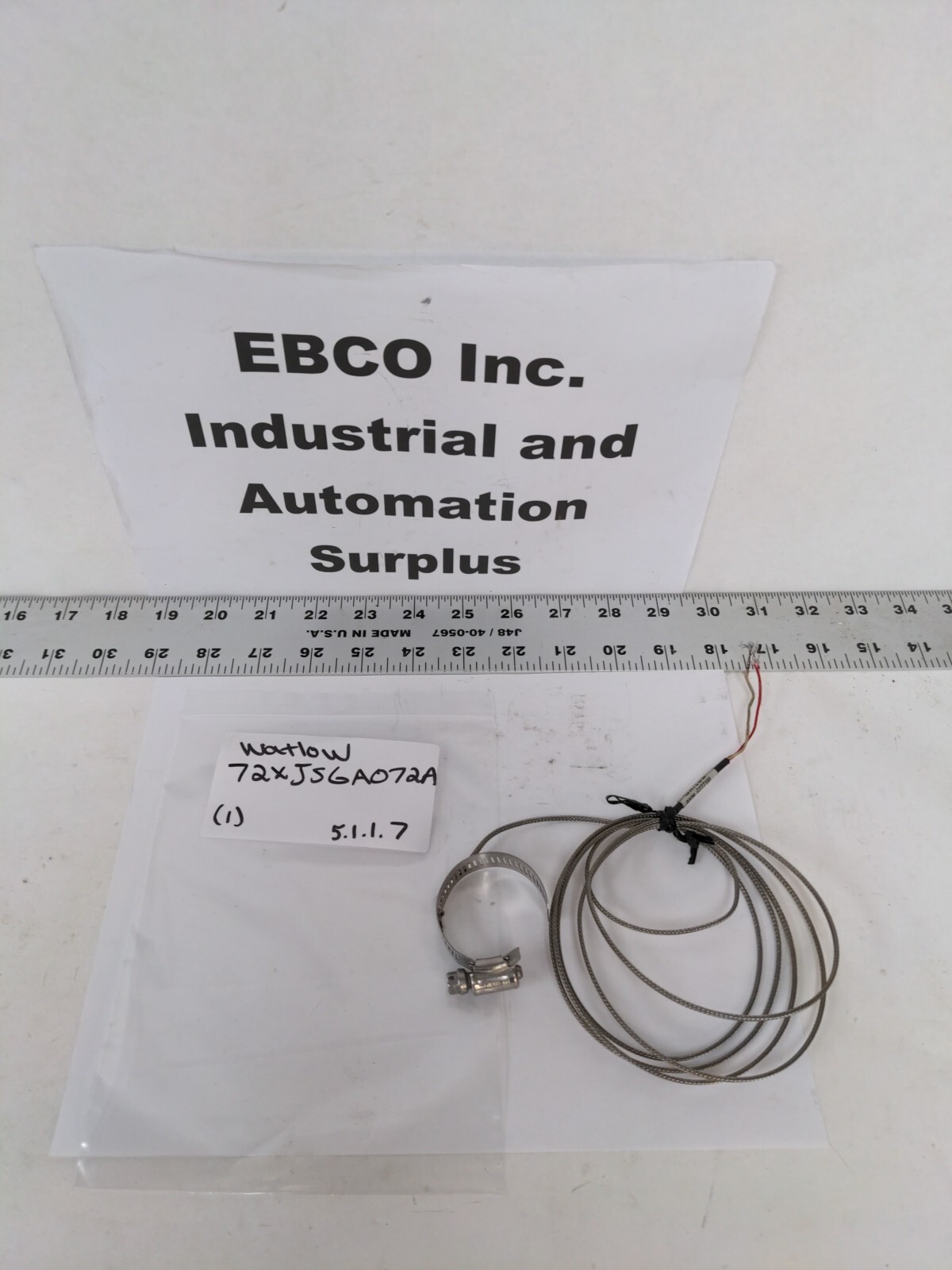 Watlow 72XJSGA072A Pipe Clamp Mount Thermocouple