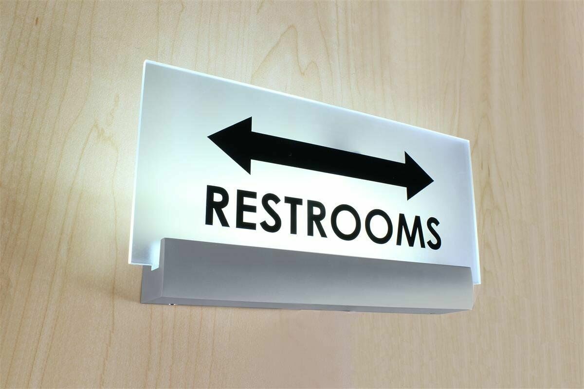 Sign Rail with White LED Lights Create A Backlit Display, Silver Satin
