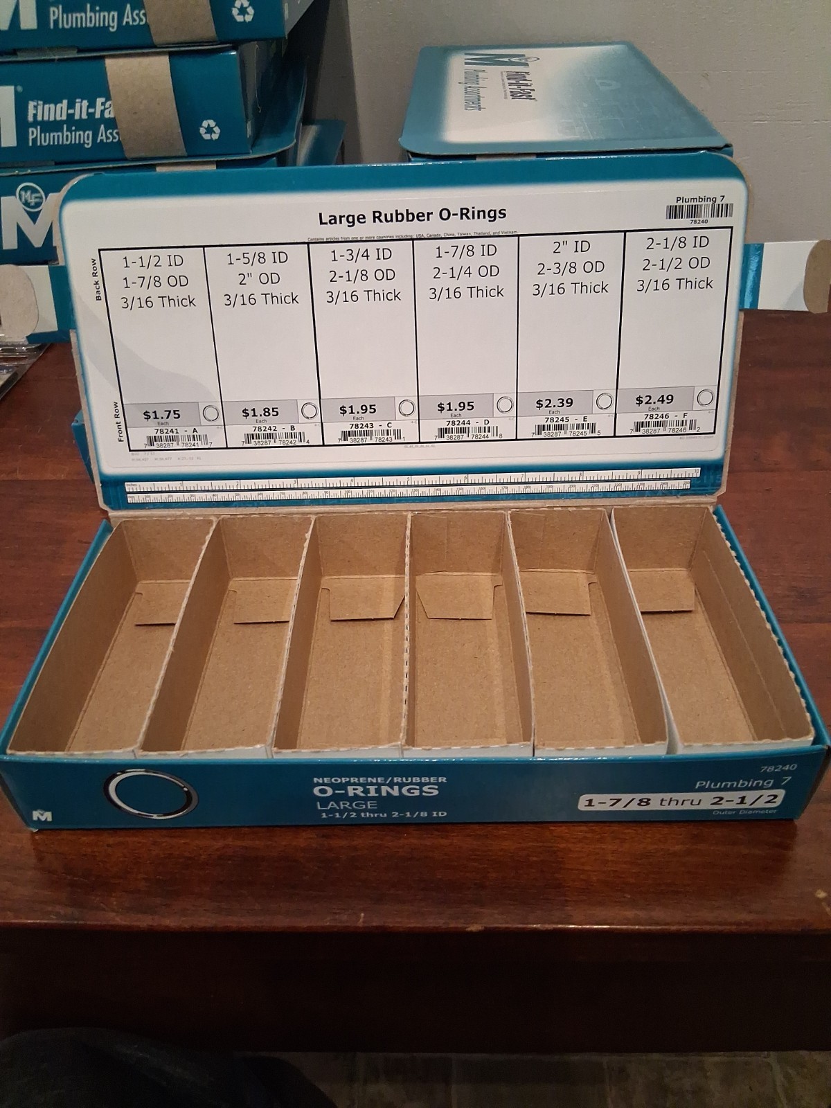 Midwest Fasteners Find It Fast **Empty** O-RING Assortment Boxes
