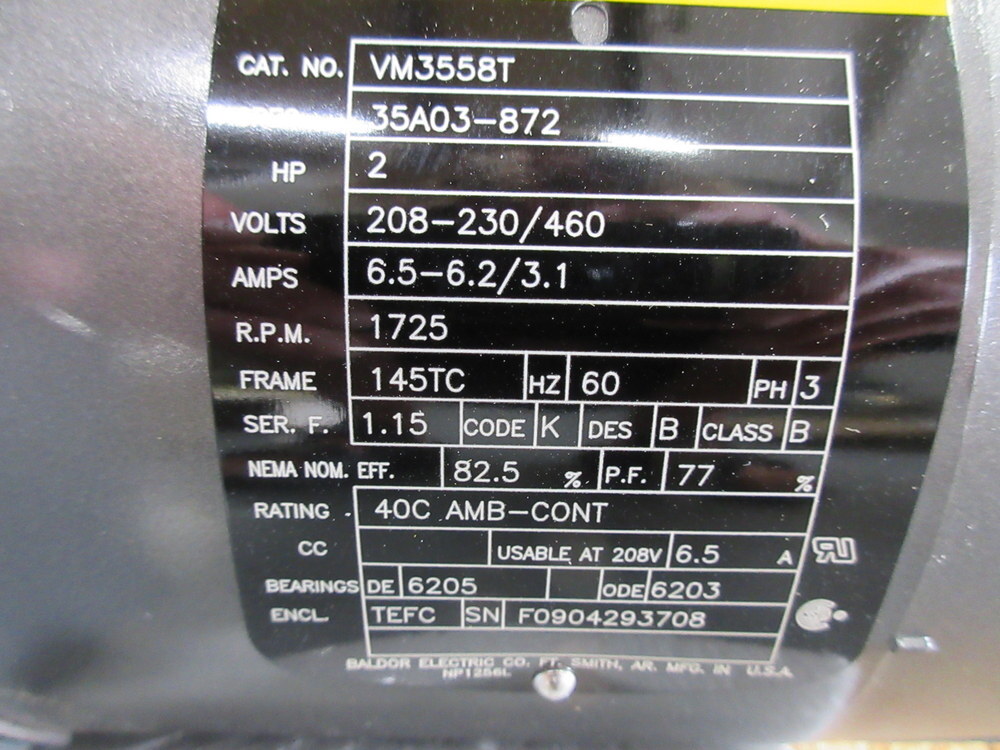 Baldor Reliance VM3558T Motor 35A03-872