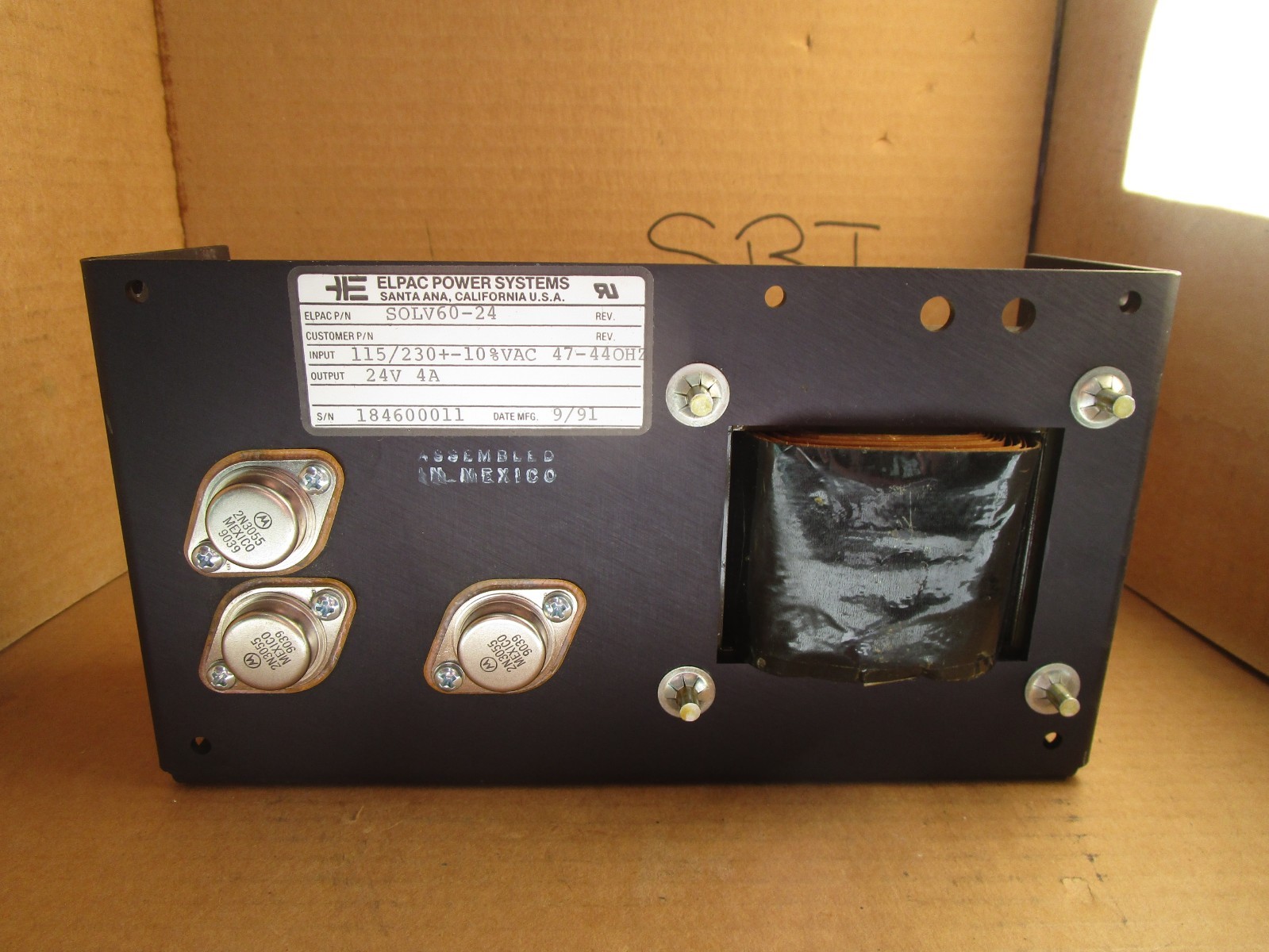 Elpac Power Supply SOLV60-24 SOLV6024 115/230 VAC 24 VDC New